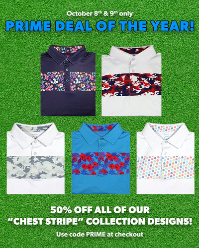 Chest Stripe Design Performance Polos