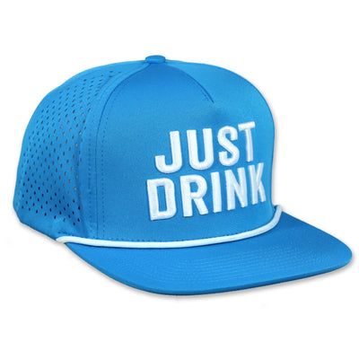blue fun trucker golf hat with rope accent