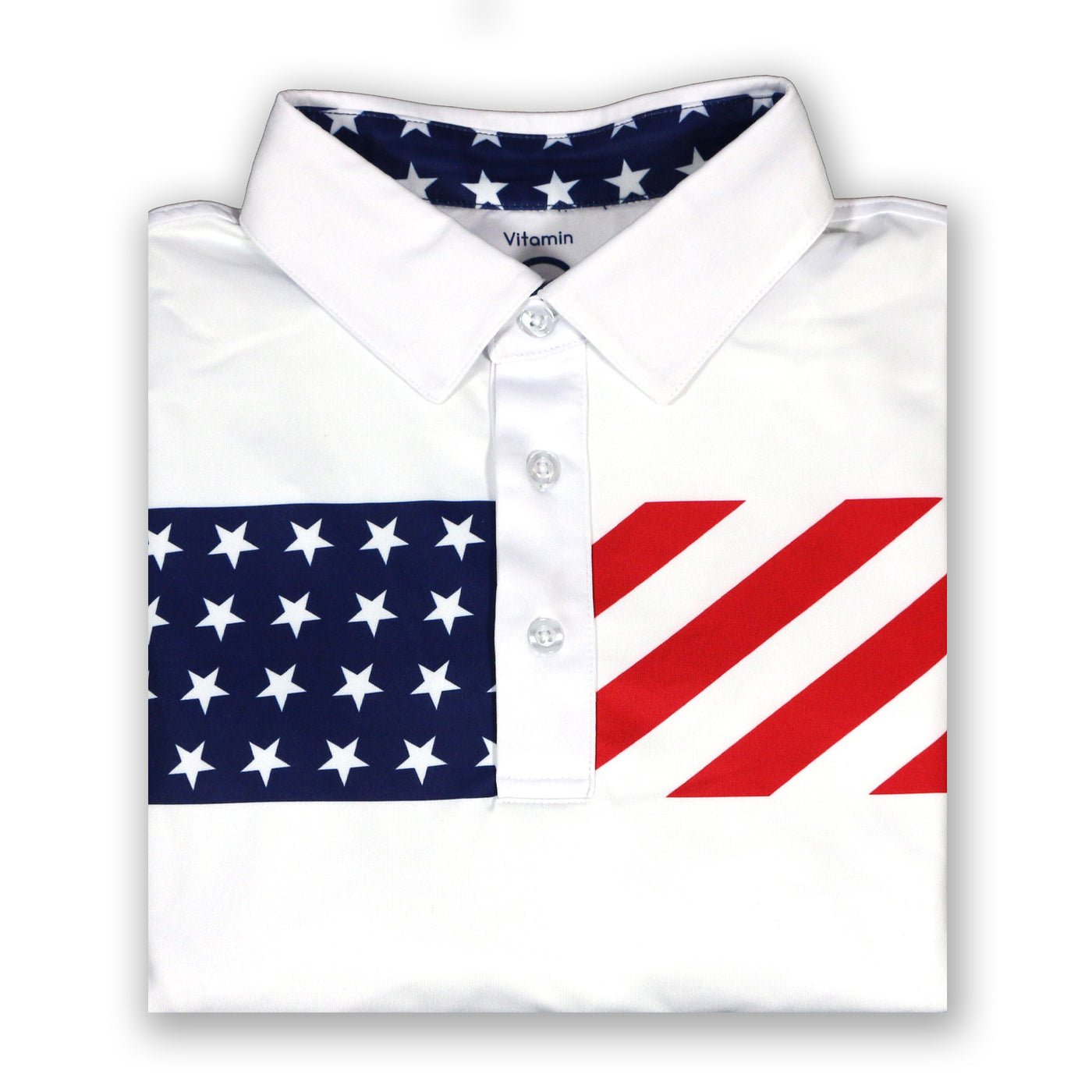 American Flag Theme Fun Men’s Performance Golf Polo Shirt 